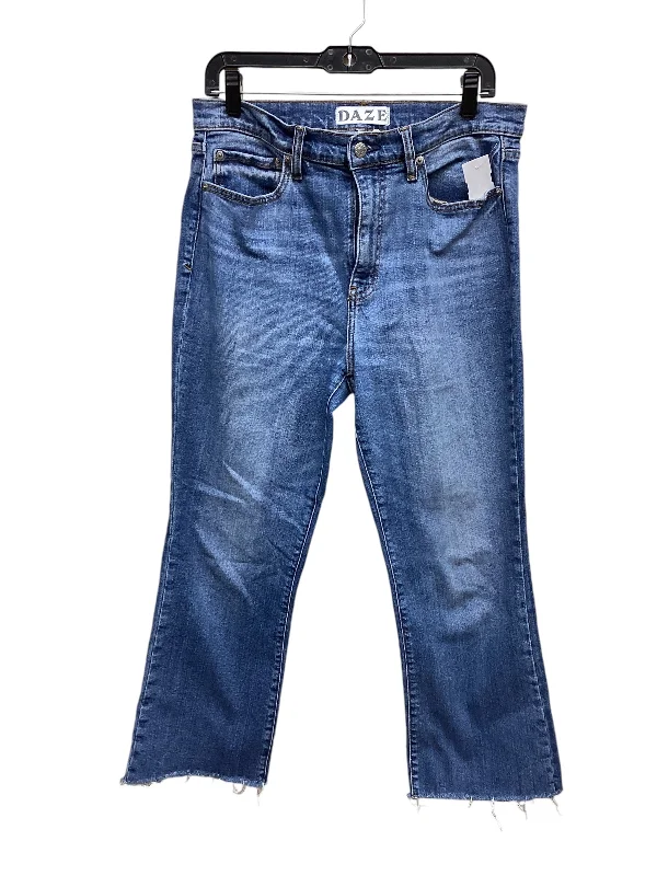 Jeans Straight By Daze In Blue Denim, Size: 10 Confident Women's Power