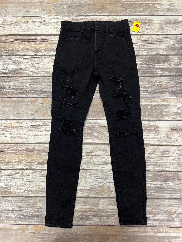 Jeans Jeggings By American Eagle In Black, Size: 4 Monochromatic Office Style