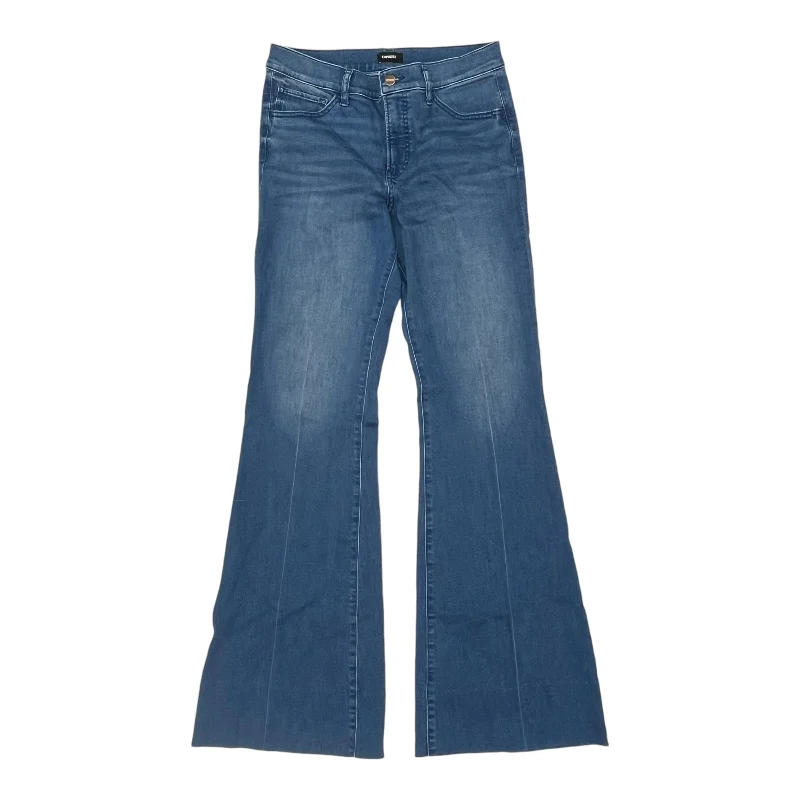 Jeans Flared By Express In Blue Denim, Size:10L Vintage Women's 1970S 