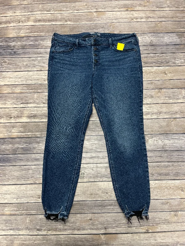 Jeans Skinny By Old Navy In Blue Denim, Size: 14 Geometric