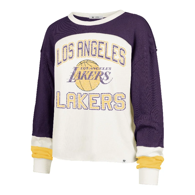 LOS ANGELES LAKERS ARENA CURVE '47 TONI LONG SLEEVE TEE WOMEN Classic Women's Pin - striped
