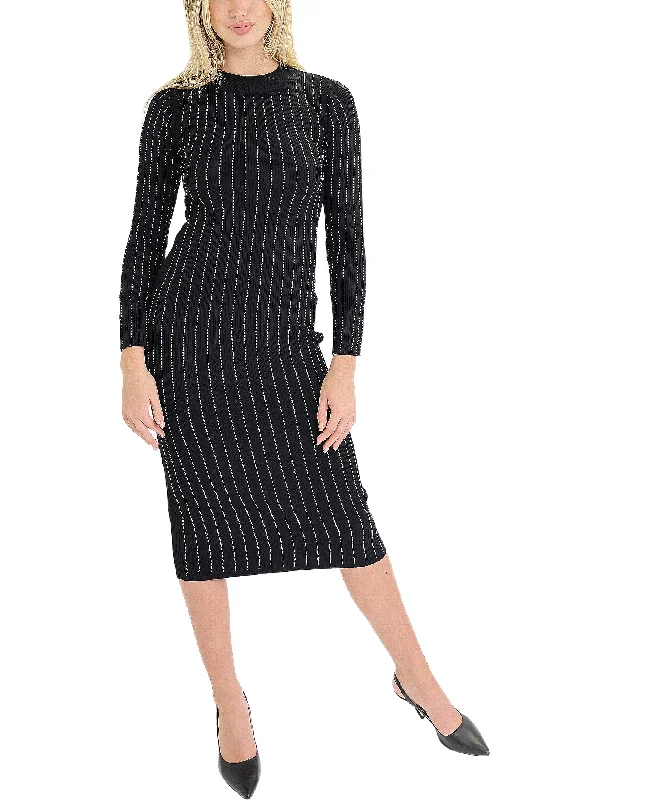 Knit Dress w/ Rhinestones Confident Women's Power