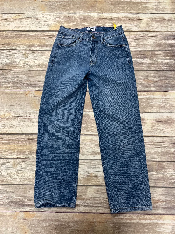 Jeans Straight By Kensie In Blue Denim, Size: 4 Laid - back Women's Vibe