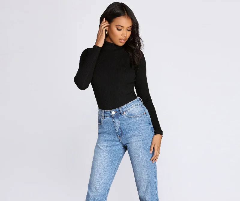 Keep It Cozy Turtleneck Sweater Bodysuit Rugged Women's Outdoor 