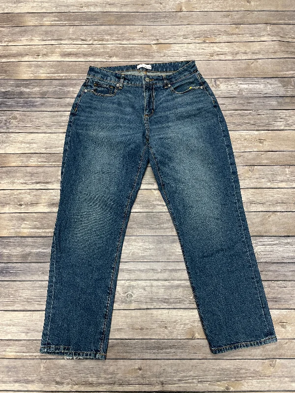 Jeans Boyfriend By Loft In Blue Denim, Size: 4 Trendy Women's Oversized