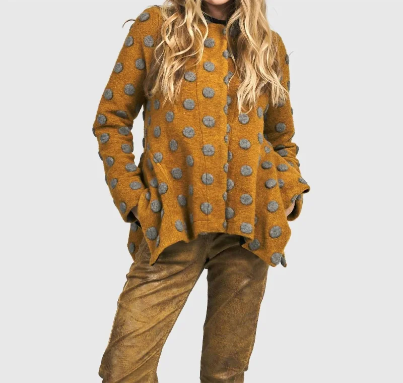 Ochre Jacket In Dot Edgy Women's Punk