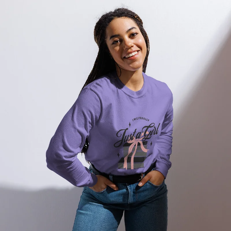 Just A Girl Who Reads Long-sleeve Shirt Earthy Women's 