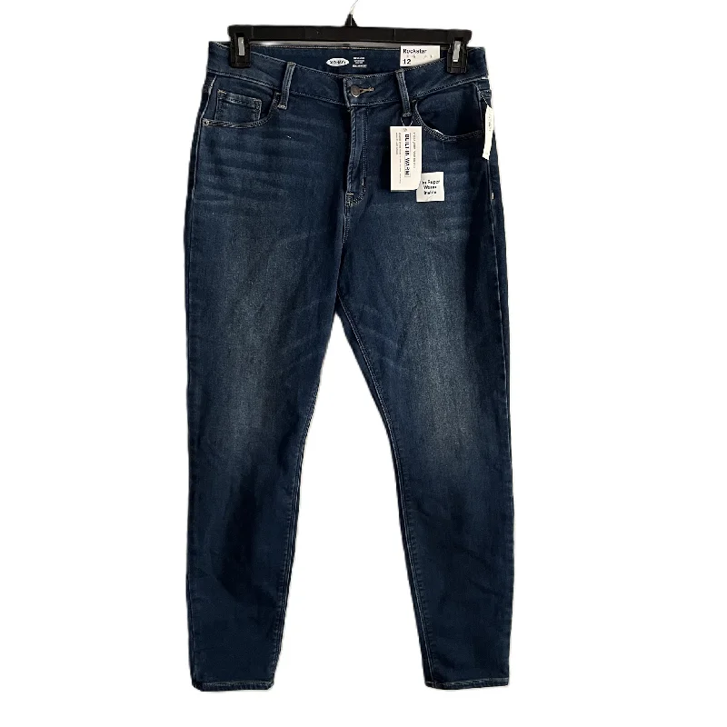 Jeans Skinny By Old Navy In Blue Denim, Size: 12 Luxurious Women's High -  end