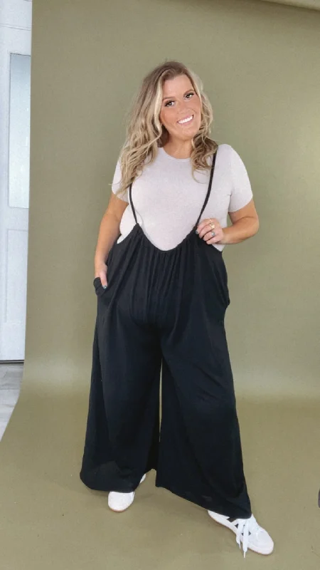 Head Over Heels Jumpsuit, Black Modern Women's Tech