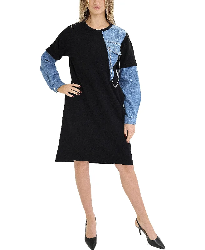 Denim & Fleece Dress Dynamic Women's High - energy