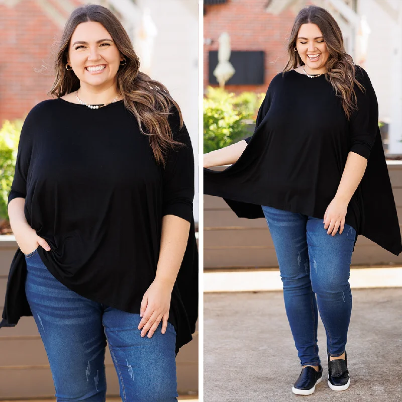 The True You Top, Black Refined Women's 