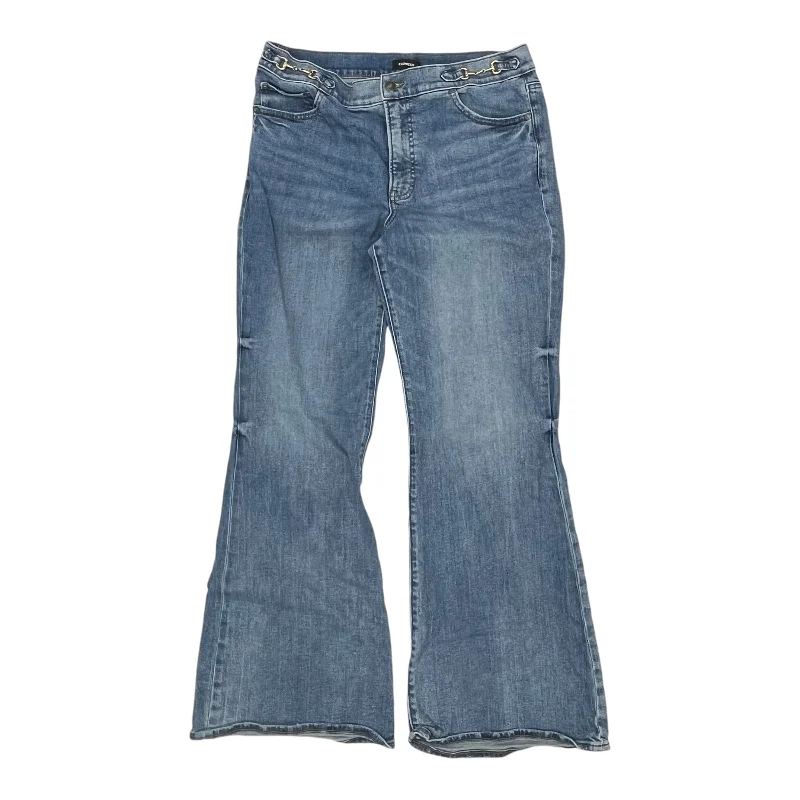 Jeans Flared By Express In Blue Denim, Size:12 Preppy Women's College