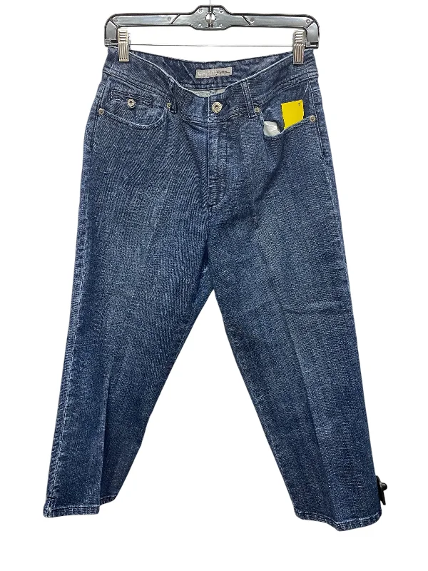 Jeans Cropped By Chicos In Blue Denim, Size: M Dapper Women's 1920S