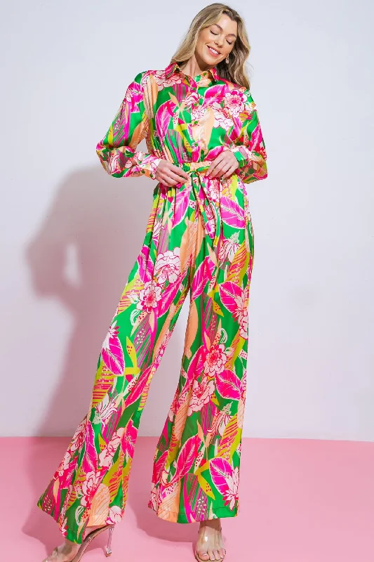 BLOOMING HOPE WOVEN JUMPSUIT Confident Women's High - fashion