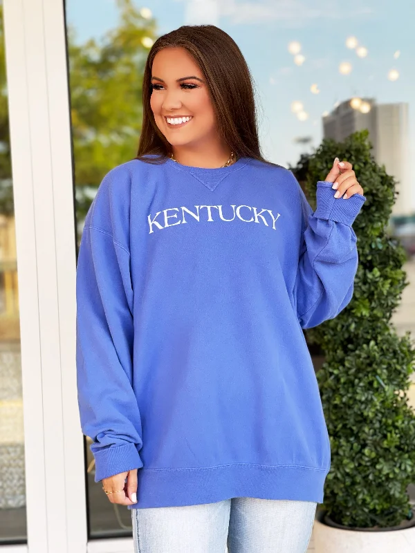 The Best Kentucky Sweatshirt-Blue Stylish Women's Tropical 