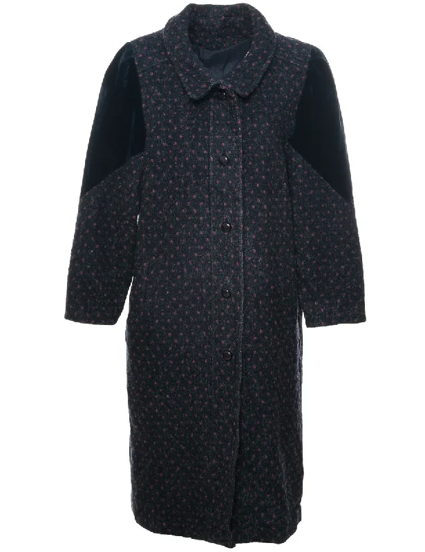Single Breasted Wool Coat - L Laid - back Women's Vibe
