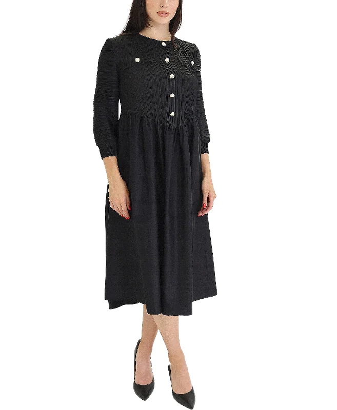 Plisse Midi Dress Business
