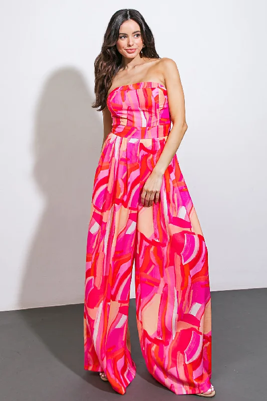 SOMEBODY LOVES WOVEN JUMPSUIT Artistic Women's Hand - painted