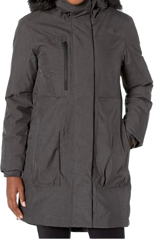 Downtown Parka In Tnf Dark Grey Heather Artistic Women's Avant - 