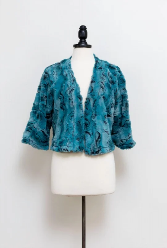 V-Neck Bolero In Teal Refined Women's 