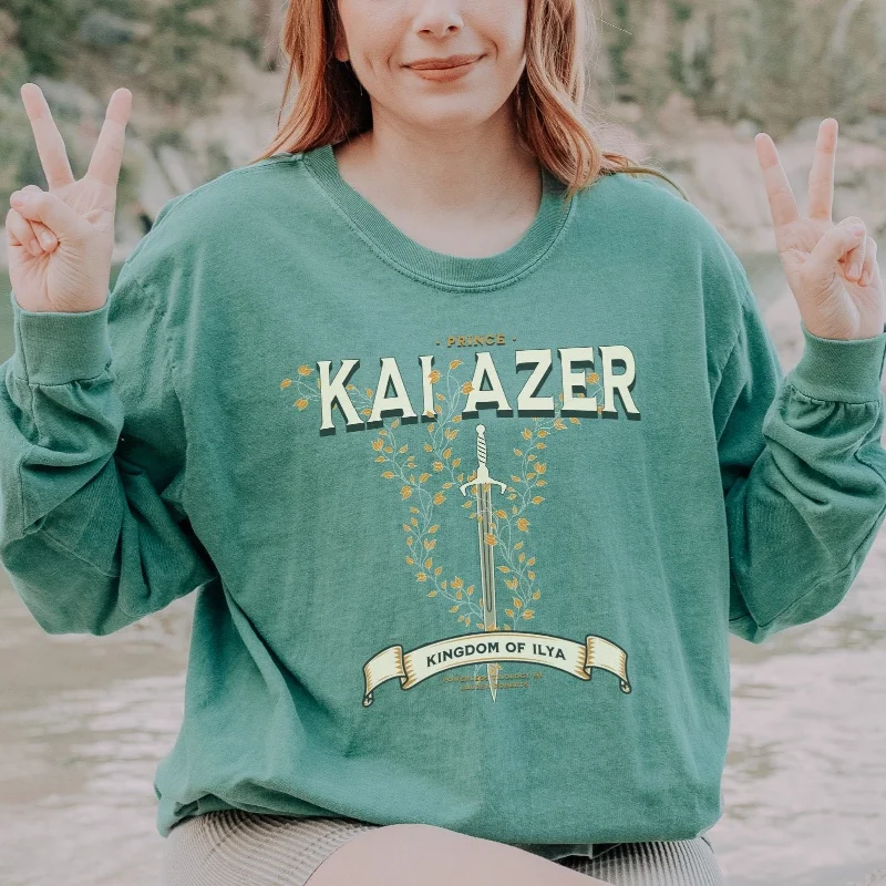 Prince Kai Azer of Kingdom Ilya Long Sleeve Shirt Artistic Women's Avant - 