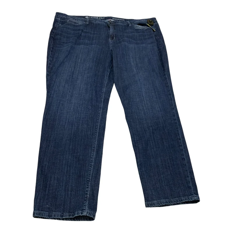 Jeans Straight By Laurie Felt In Blue Denim, Size: 26 Dapper Women's Bow - adorned