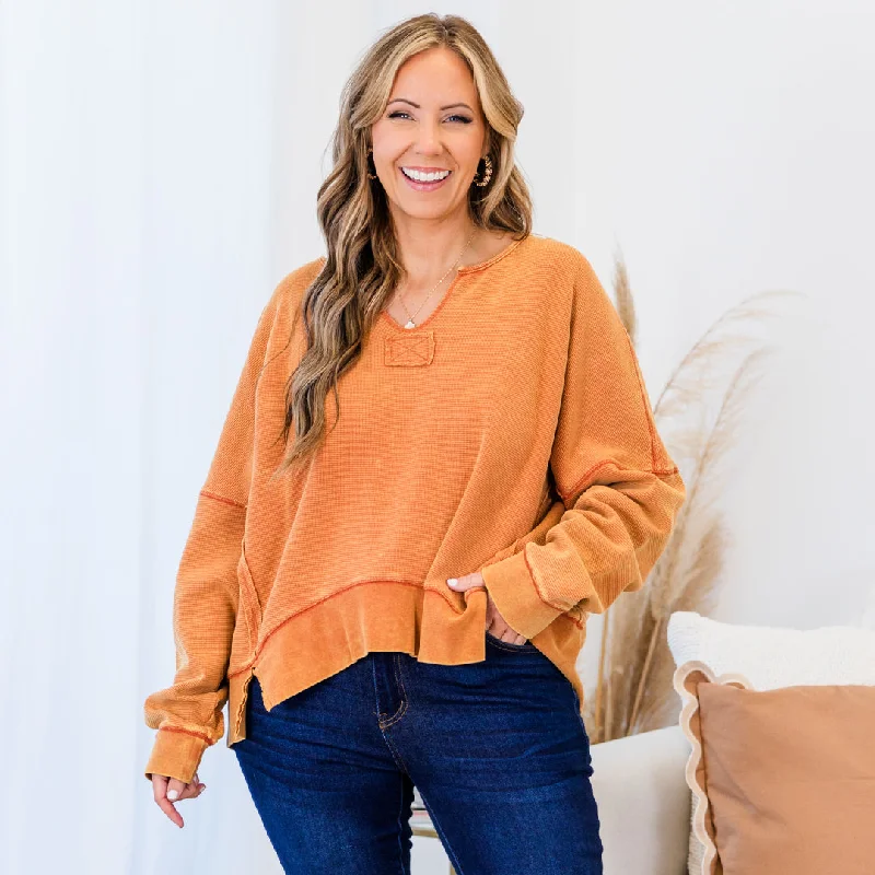 Zinnia Top, Orange Youthful Women's Anime - inspired