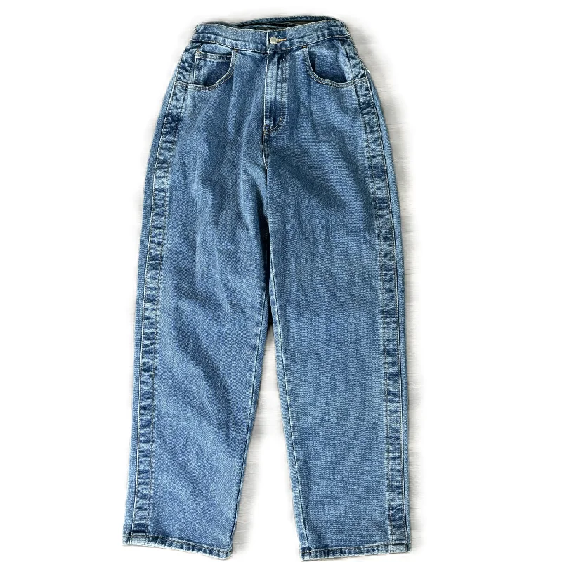 Jeans Wide Leg By Pretty Little Thing In Blue Denim, Size: 4 Cashmere