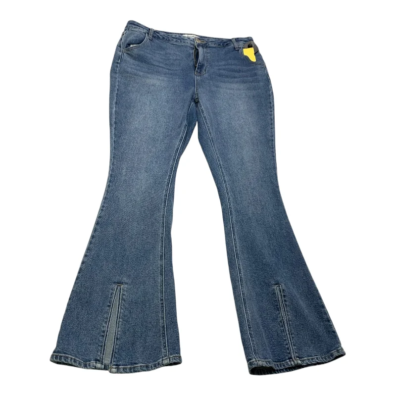 Jeans Flared By Arula In Blue Denim, Size: 12 Monochromatic All - in - one