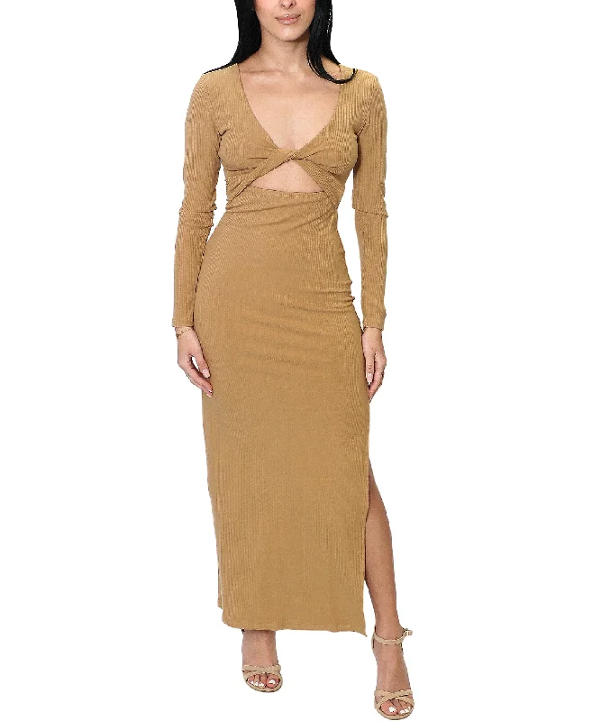 Cut-Out Ribbed Maxi Dress Swim Cover-Up Trendy Women's 