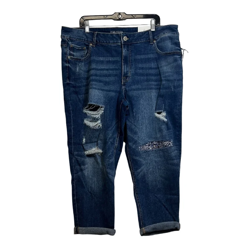 Jeans Cropped By Maurices In Blue, Size: 22 Classic Women's Pin - striped