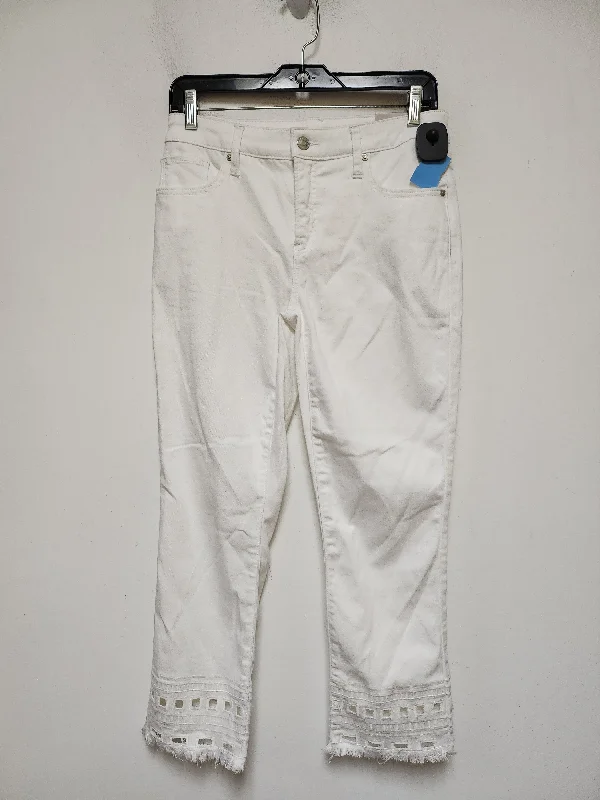 Jeans Cropped By Chicos In White, Size: 2 Monochromatic All - in - one