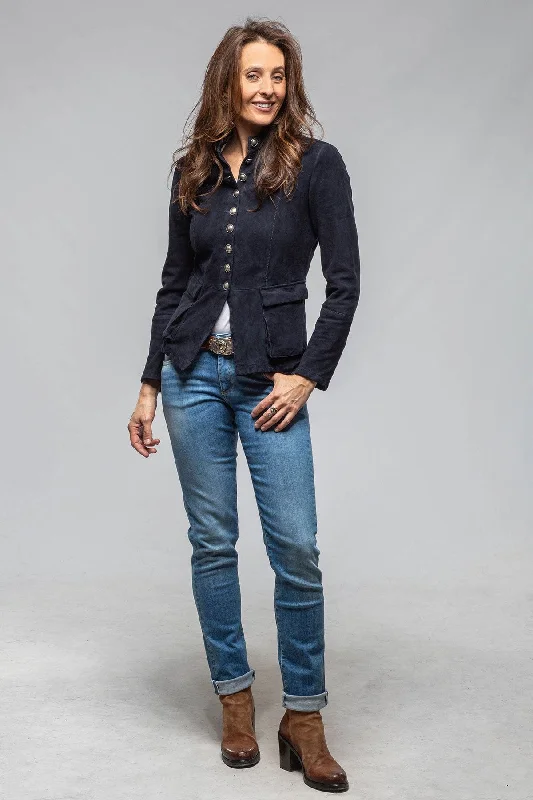 Scarlet Washed Suede Shirt In Deep Sea Practical Women's Multi - 