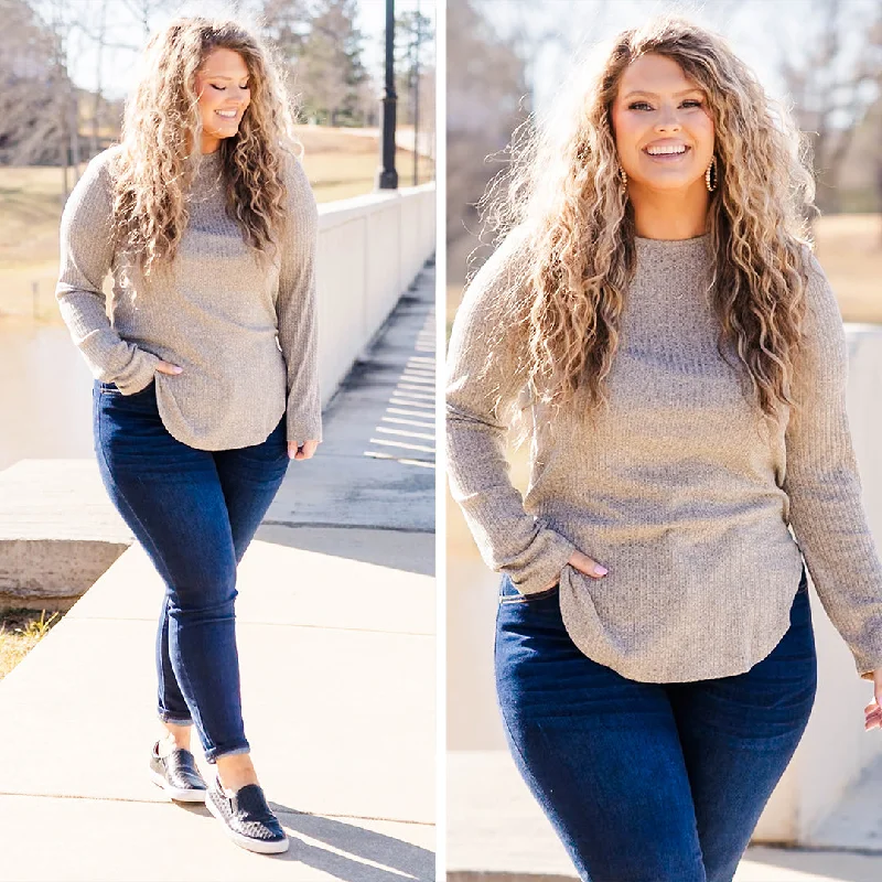 Loving Me Top, Gray Business