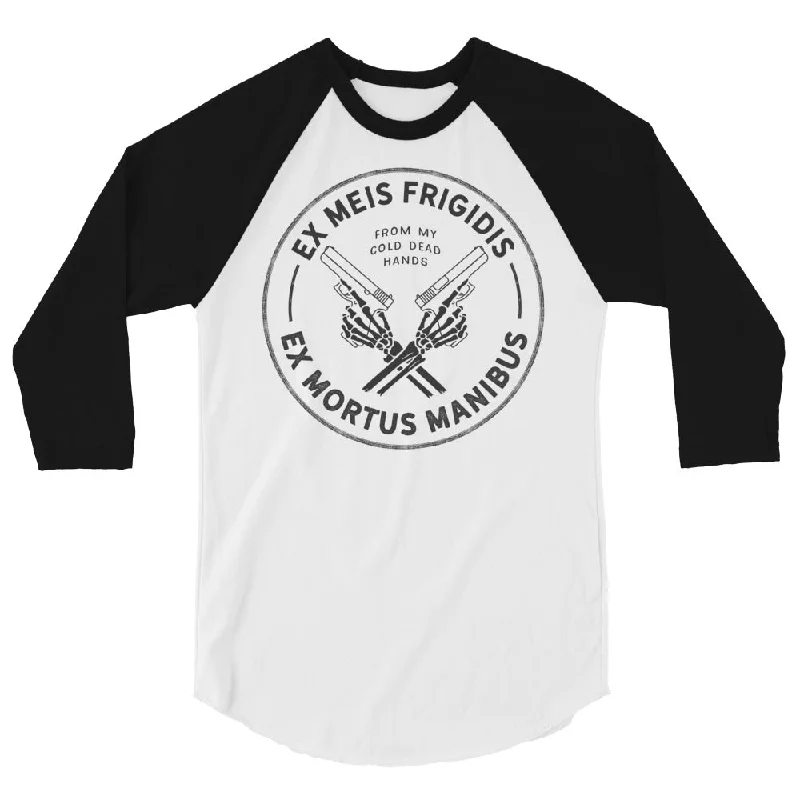 From My Cold Dead Hands Latin Motto 3/4 Sleeve Raglan Business