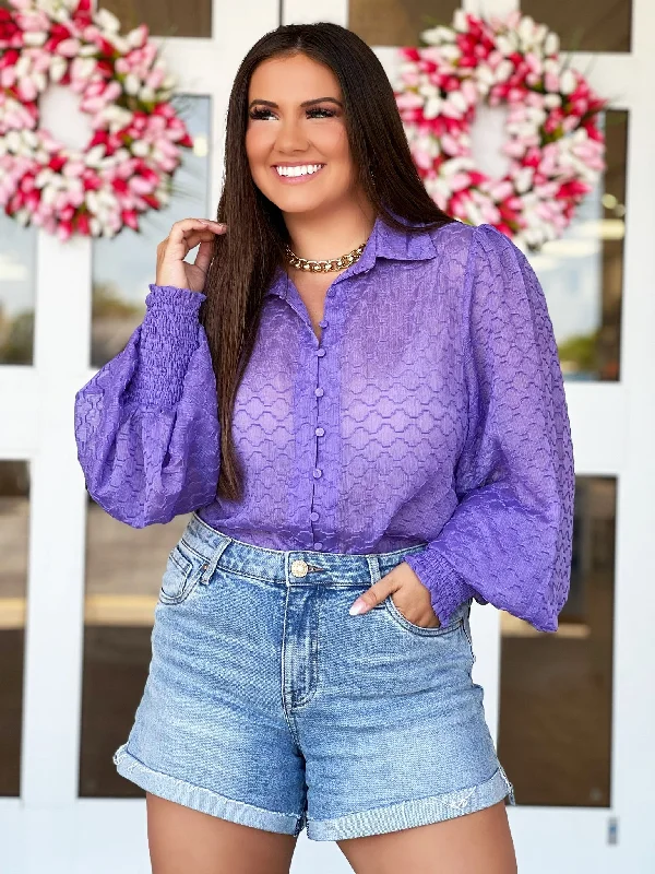 Melina Shirt- Purple- FINAL SALE Cool Women's Distressed