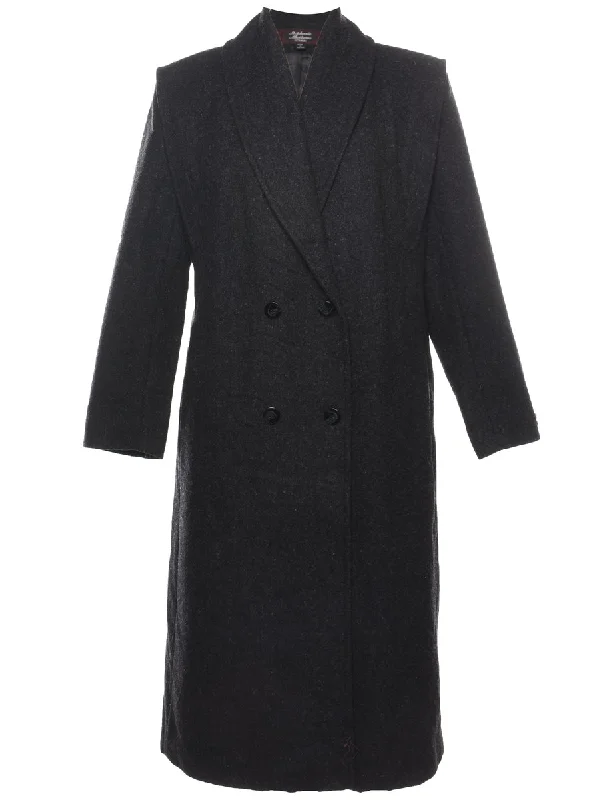 Black Wool Coat - L French
