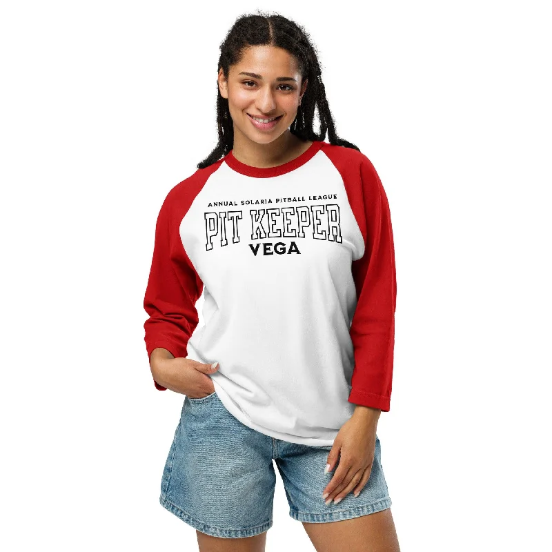Darcy Vega Pitball League Raglan Shirt British Gentlewoman Style