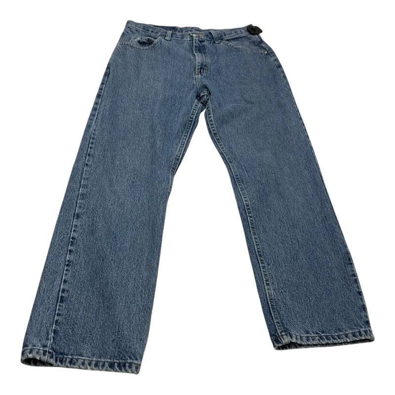Jeans Straight By Wrangler In Blue Denim, Size: 14 Dapper Women's 1920S