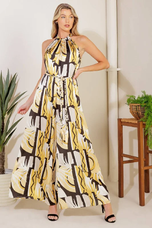 PASSING GLANCES WOVEN JUMPSUIT Monochromatic All - in - one