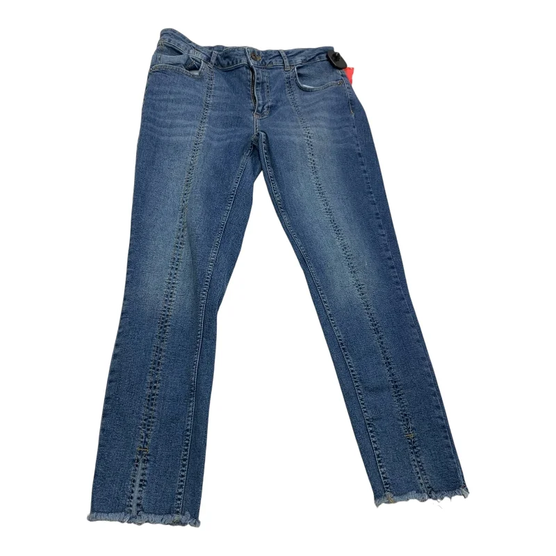 Jeans Straight By Zara In Blue Denim, Size: 12 Classic Women's Tweed