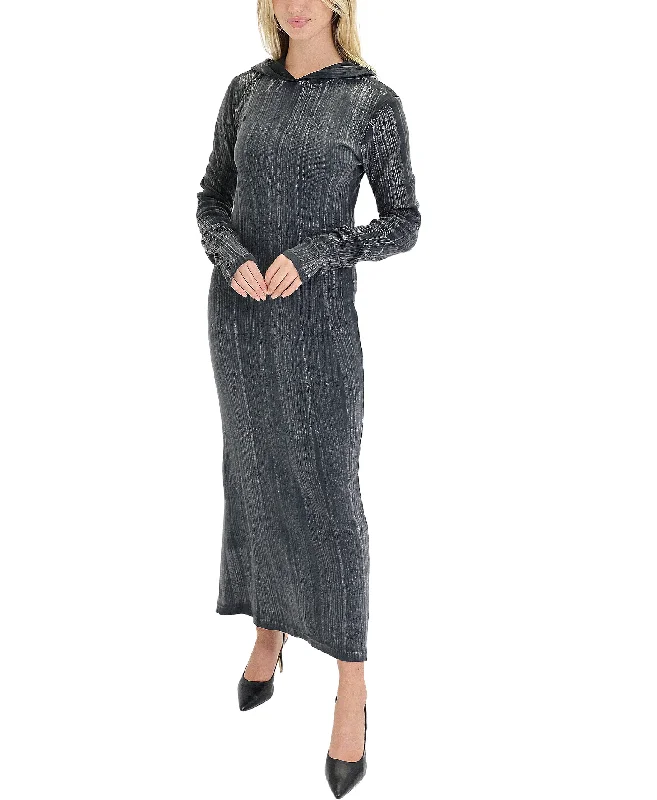 Hooded Midi Dress Dapper Women's 1920S