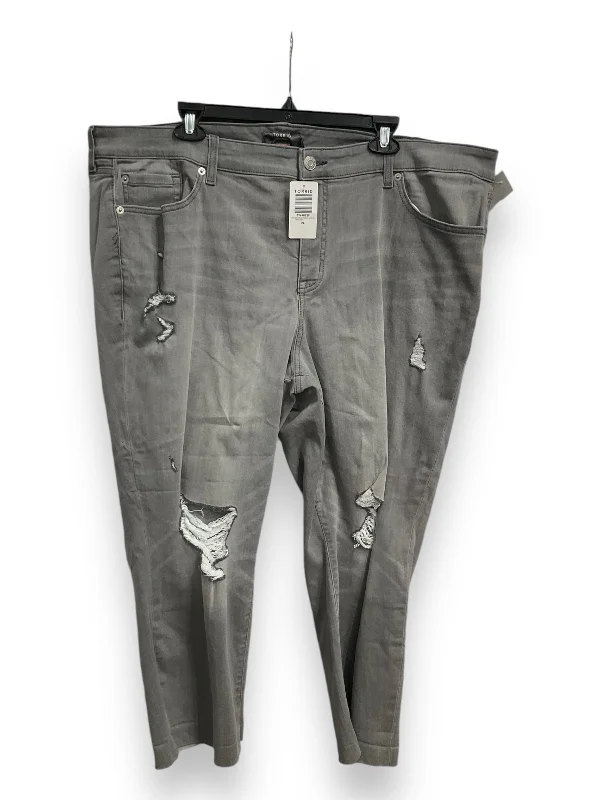 Jeans Boyfriend By Torrid In Grey Denim, Size: 24 Practical Women's Multi - 