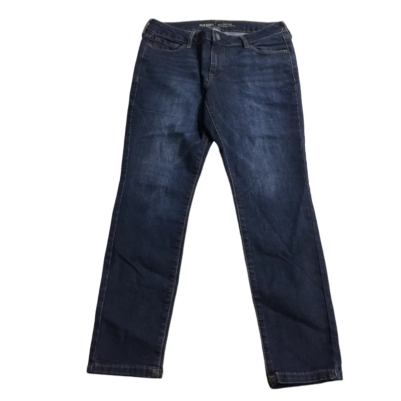 Jeans Skinny By Old Navy In Blue Denim, Size: 8 Edgy Women's Punk