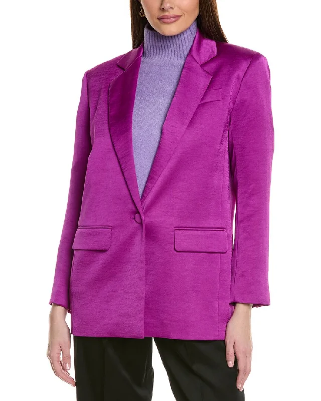 Kenneth Cole Satin Jacket Cozy Women's Sherpa - lined