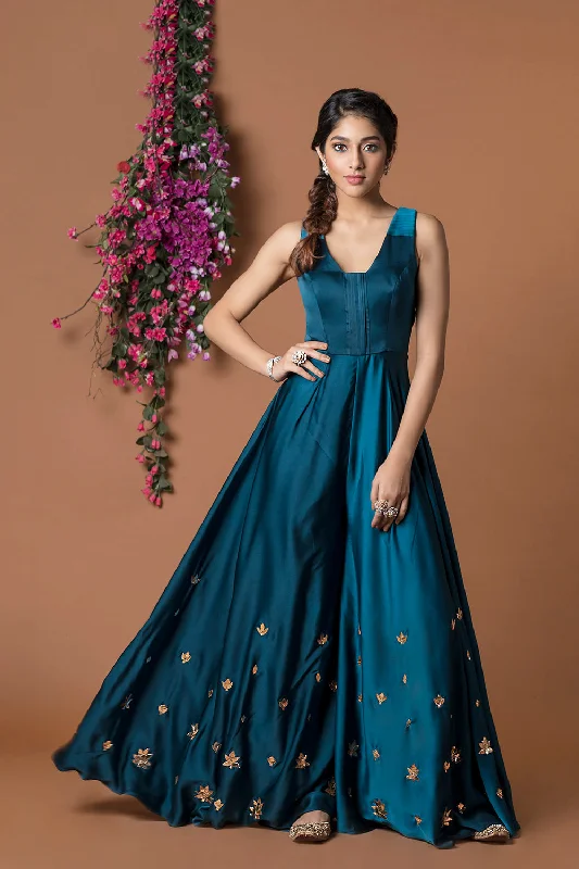 Teal Jumpsuit Modern Women's 