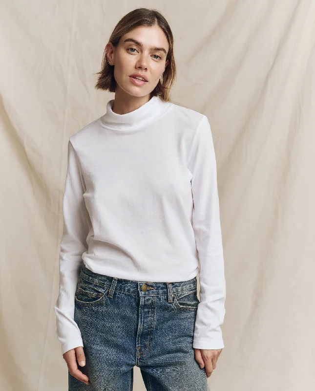 The Turtleneck. -- True White Classic Women's Tweed