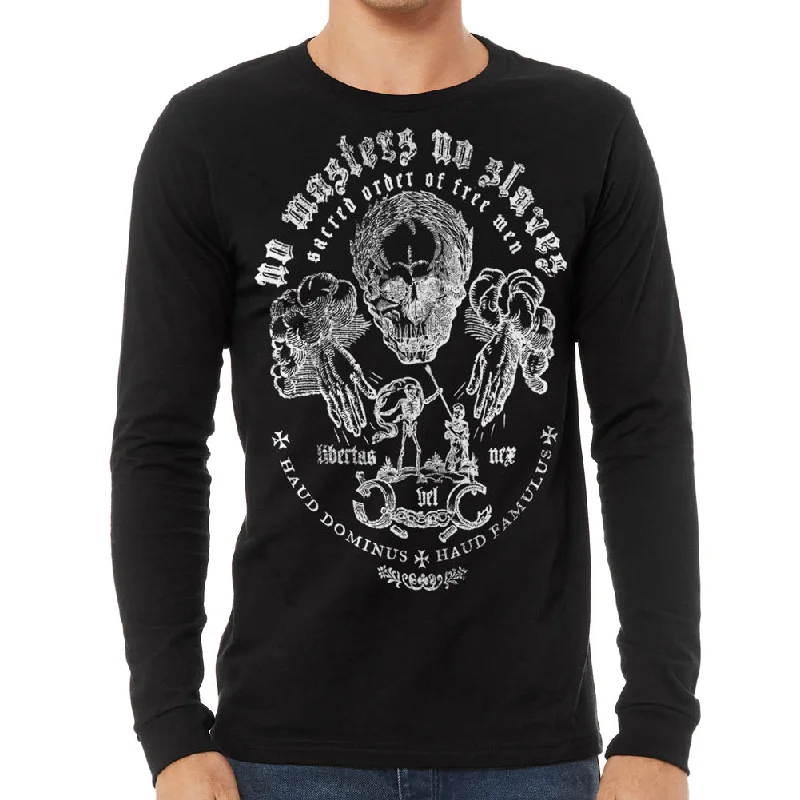 No Masters No Slaves Unisex Long Sleeve Tee Polished Women's Silk