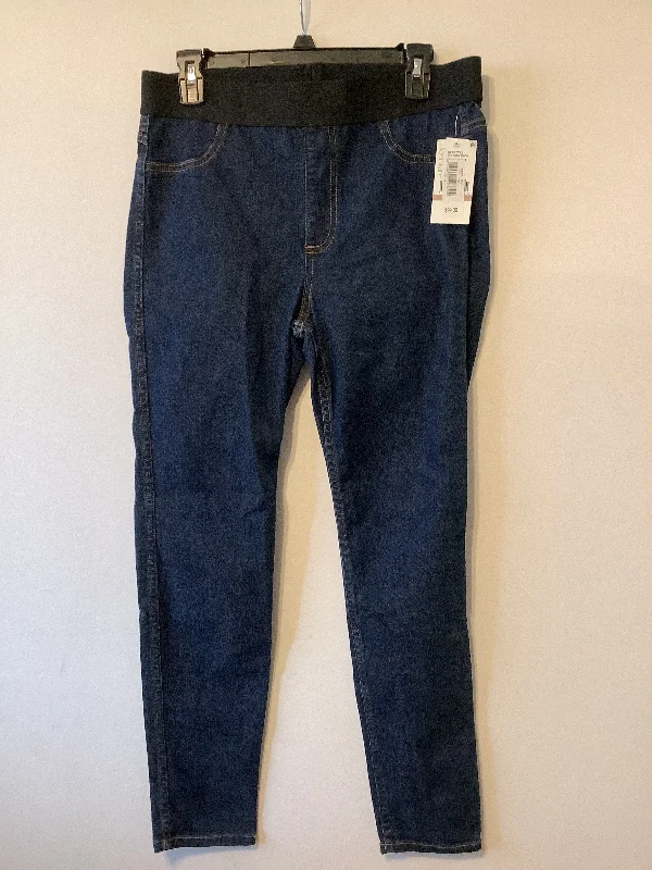 Jeans Straight By Karen Kane In Blue, Size: 12 Classic Women's Pin - striped