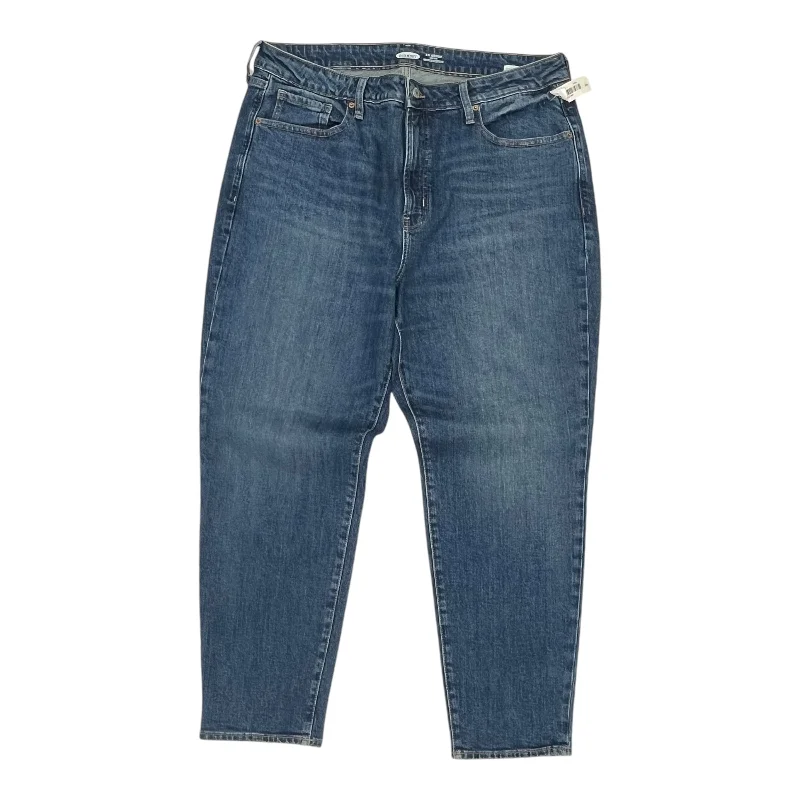 Jeans Straight By Old Navy In Blue Denim, Size:16 Polished Women's Silk
